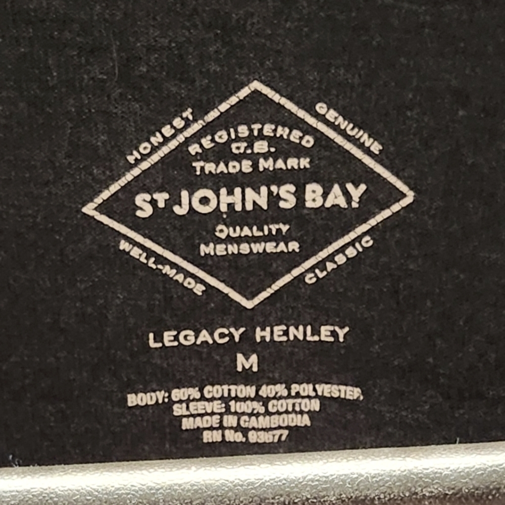 🛍 4/$20 🛍 St Johns Bay Long Sleeve Shirt-Size M - Picture 2 of 2